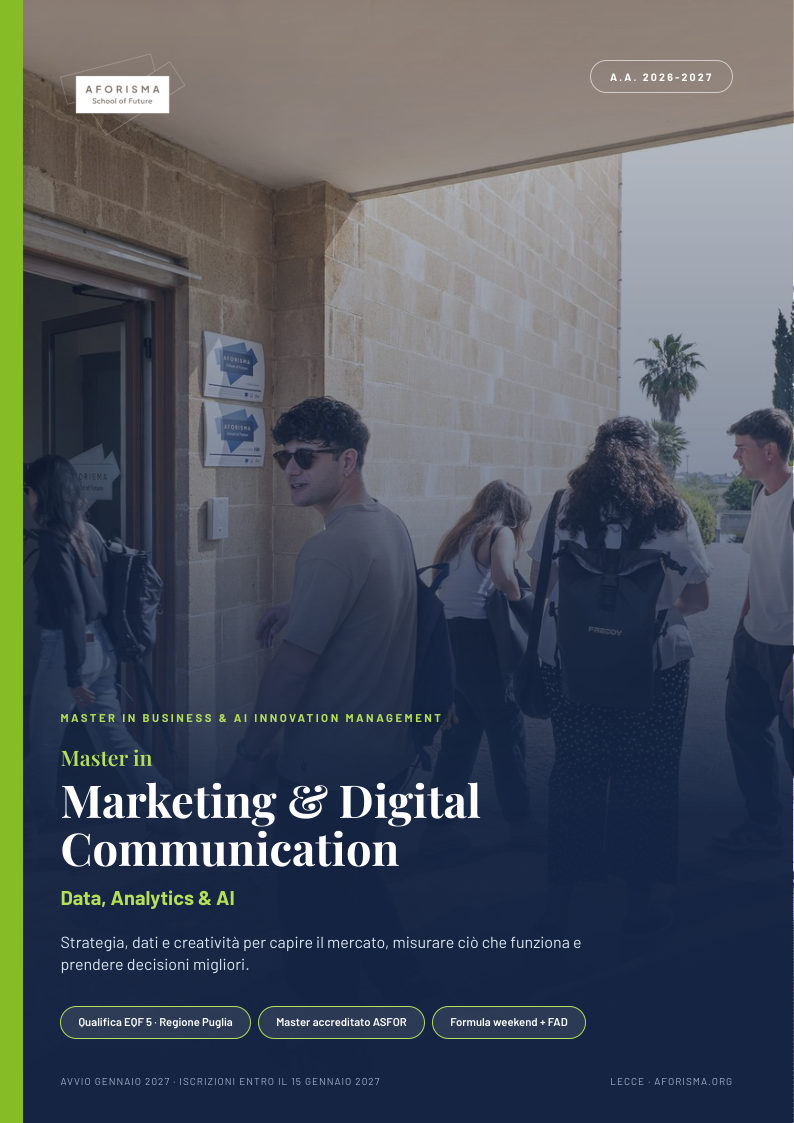 Copertina brochure Marketing & Digital Communication
