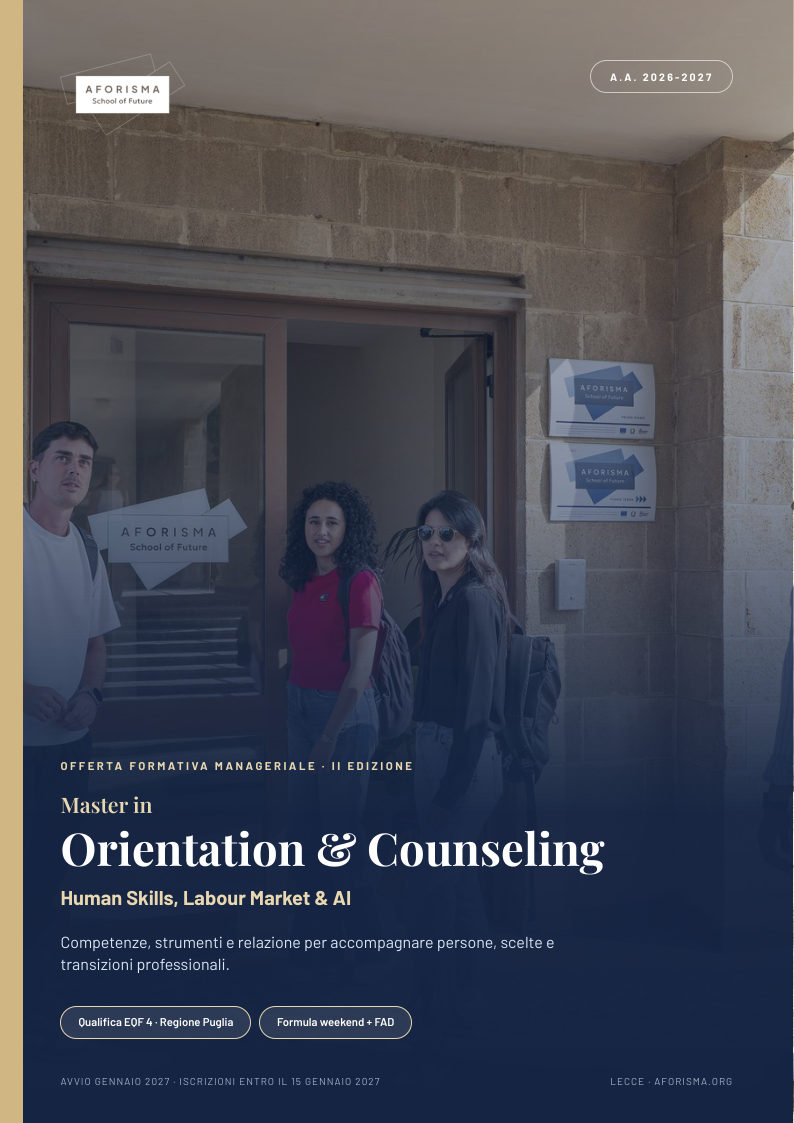 Copertina brochure Orientation & Counseling